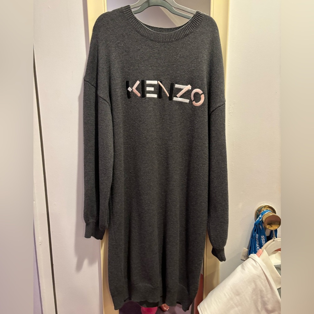 Kenzo Charcoal Knit Dress